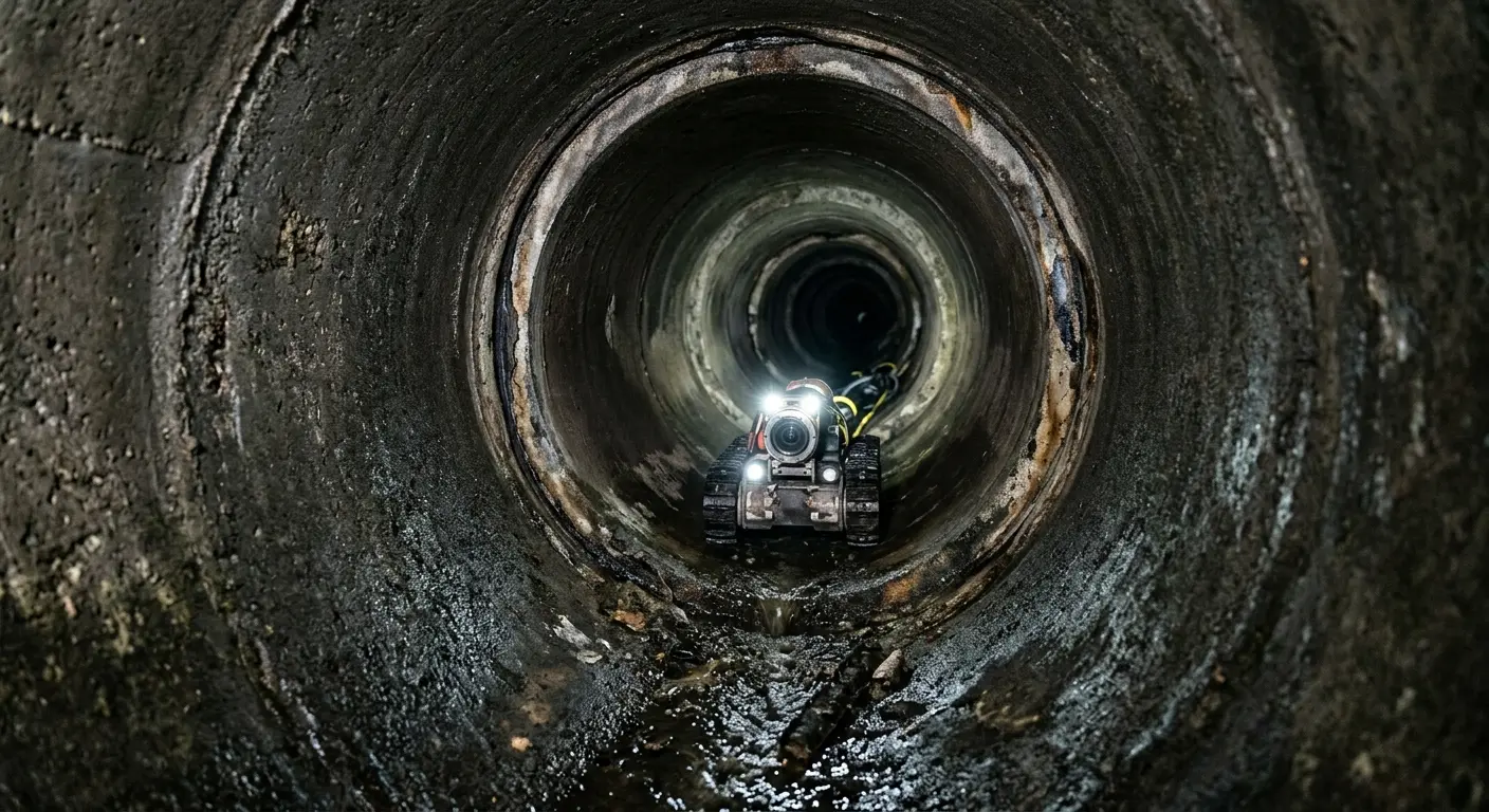 Robotic sewer camera inspecting pipe interior for Sewer Line Repair in Willmar